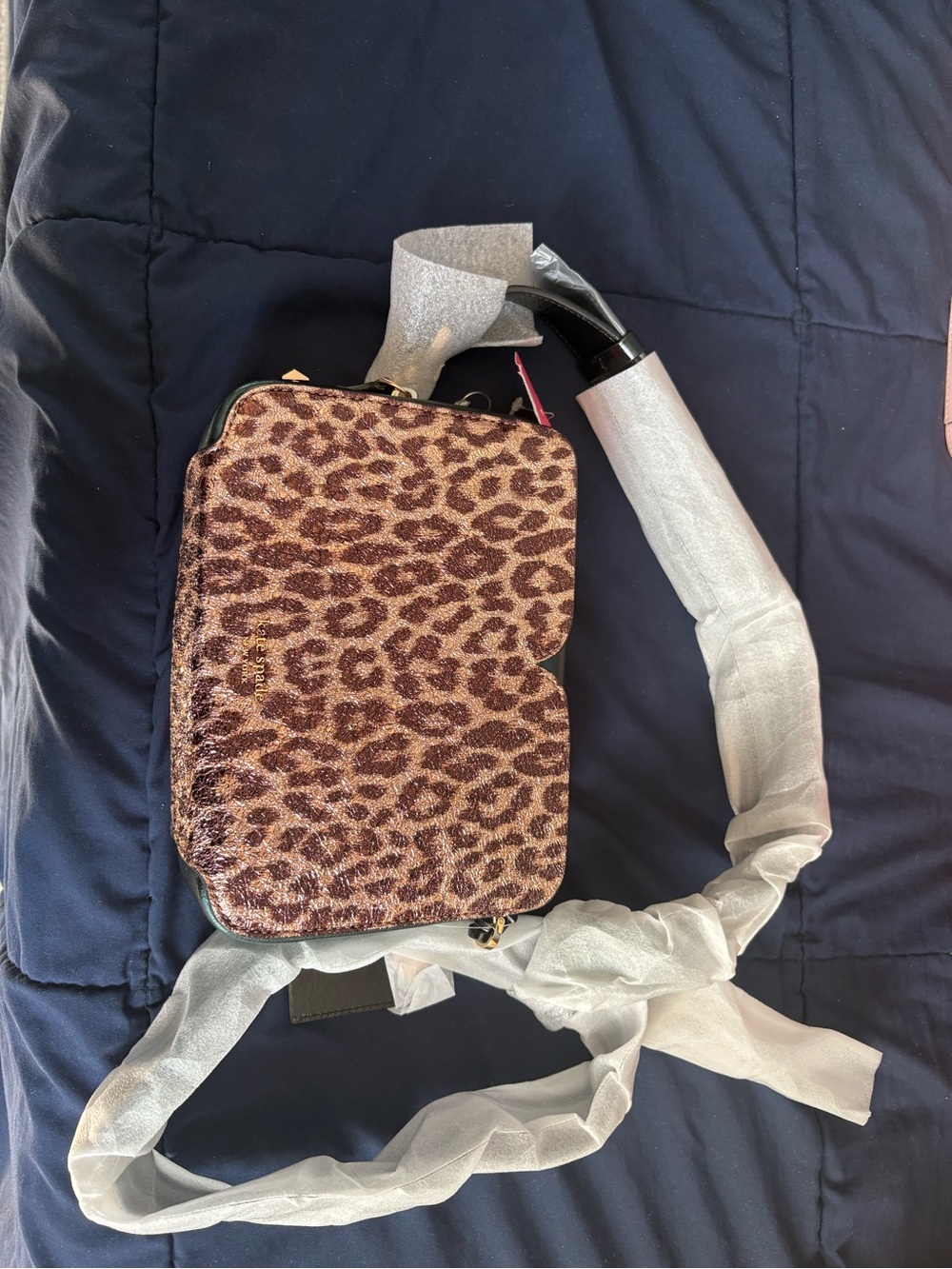 kate spade Leopard Print Crossbody Bag in Brown and Tan